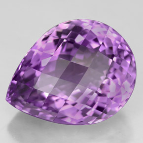 11,44 ctw natürlicher violetter Amethyst, Birnenform, VVS