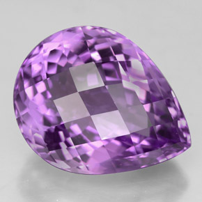11,44 ctw natürlicher violetter Amethyst, Birnenform, VVS