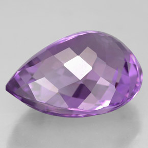 11,44 ctw natürlicher violetter Amethyst, Birnenform, VVS