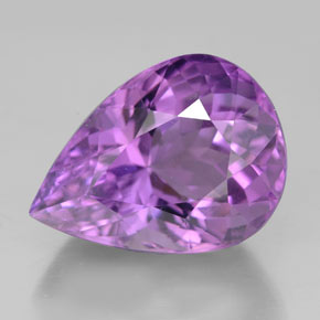 10,32 ctw natürlicher violetter Amethyst, Birnenform, VVS