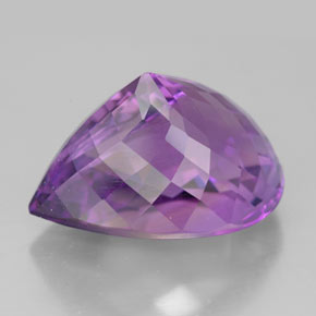 10,32 ctw natürlicher violetter Amethyst, Birnenform, VVS