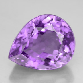 7,40 ctw natürlicher violetter Amethyst, Birnenform, VVS