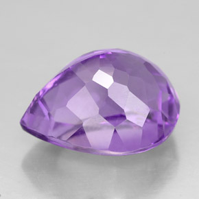 7,40 ctw natürlicher violetter Amethyst, Birnenform, VVS
