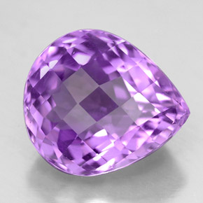 6,77 ctw natürlicher violetter Amethyst, Birnenform, VVS-VS