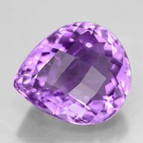 6,77 ctw natürlicher violetter Amethyst, Birnenform, VVS-VS