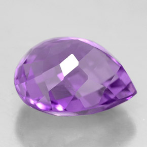 6,77 ctw natürlicher violetter Amethyst, Birnenform, VVS-VS