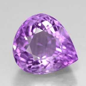 6,12 ctw natürlicher violetter Amethyst, Birnenform, VVS
