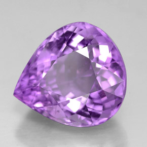 6,12 ctw natürlicher violetter Amethyst, Birnenform, VVS