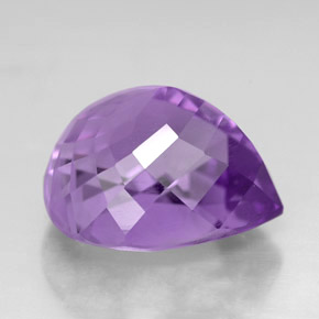 6,12 ctw natürlicher violetter Amethyst, Birnenform, VVS