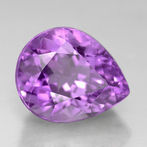 6,31 ctw natürlicher violetter Amethyst, Birnenform, VVS