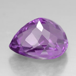 6,31 ctw natürlicher violetter Amethyst, Birnenform, VVS