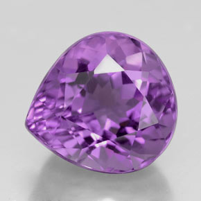 5,72 ctw natürlicher violetter Amethyst, Birnenform, VVS