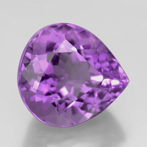 5,72 ctw natürlicher violetter Amethyst, Birnenform, VVS