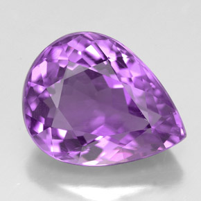 5,99 ctw natürlicher violetter Amethyst, Birnenform, VVS