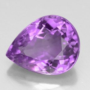5,99 ctw natürlicher violetter Amethyst, Birnenform, VVS