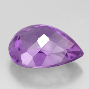 5,99 ctw natürlicher violetter Amethyst, Birnenform, VVS