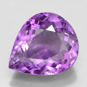 6,41 ctw natürlicher violetter Amethyst, Birnenform, VS
