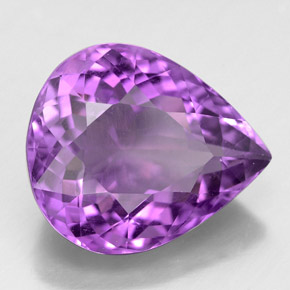6,41 ctw natürlicher violetter Amethyst, Birnenform, VS