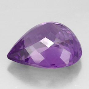 6,41 ctw natürlicher violetter Amethyst, Birnenform, VS