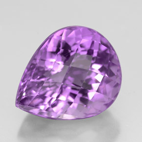5,97 ctw natürlicher violetter Amethyst, Birnenform, VVS
