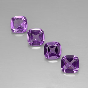  ct natürliche violetter Amethyst-Edelsteine, Kissenschliff, VVS