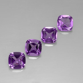  ct natürliche violetter Amethyst-Edelsteine, Kissenschliff, VVS