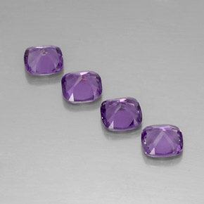  ct natürliche violetter Amethyst-Edelsteine, Kissenschliff, VVS