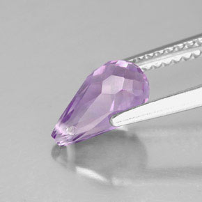 1,37 ctw natürlicher violetter Amethyst, Briolette, VVS-VS