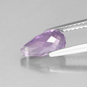 1,28 ctw natürlicher violetter Amethyst, Briolette, VVS