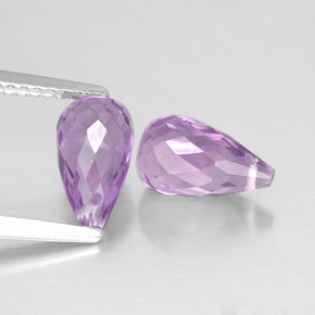  ct natürliche violetter Amethyst-Edelsteine, Briolette, VVS-VS