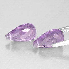  ct natürliche violetter Amethyst-Edelsteine, Briolette, VVS-VS