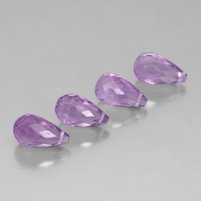  ct natürliche violetter Amethyst-Edelsteine, Briolette, VVS-VS
