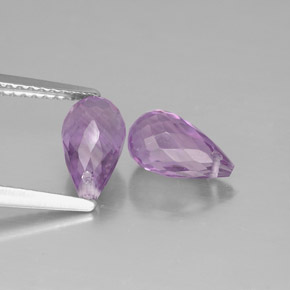 ct natürliche violetter Amethyst-Edelsteine, Briolette, VVS-VS