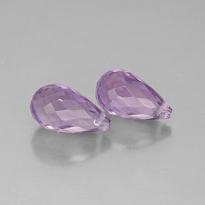  ct natürliche violetter Amethyst-Edelsteine, Briolette, VVS-VS