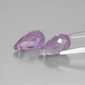 ct natürliche violetter Amethyst-Edelsteine, Briolette, VVS-VS