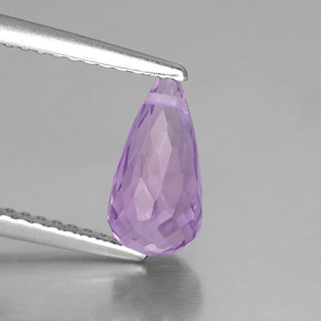 1,38 ctw natürlicher violetter Amethyst, Briolette, VS