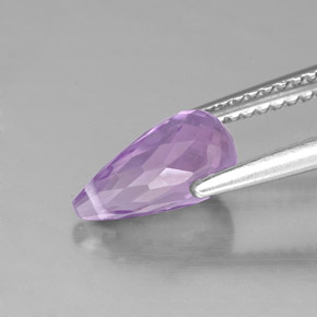 1,38 ctw natürlicher violetter Amethyst, Briolette, VS
