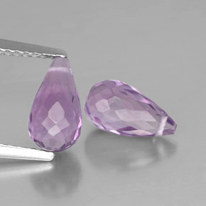  ct natürliche violetter Amethyst-Edelsteine, Briolette, VVS-VS
