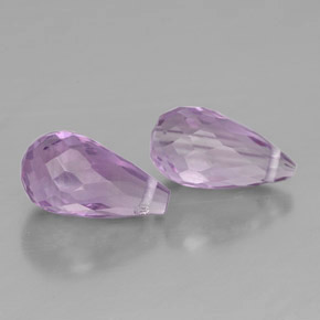  ct natürliche violetter Amethyst-Edelsteine, Briolette, VVS-VS
