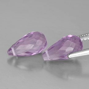  ct natürliche violetter Amethyst-Edelsteine, Briolette, VVS-VS