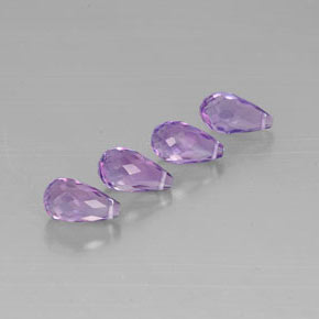  ct natürliche violetter Amethyst-Edelsteine, Briolette, VVS-VS