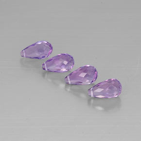  ct natürliche violetter Amethyst-Edelsteine, Briolette, VVS-VS