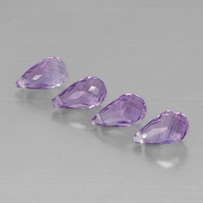  ct natürliche violetter Amethyst-Edelsteine, Briolette, VVS-VS