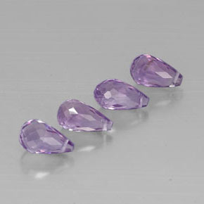  ct natürliche violetter Amethyst-Edelsteine, Briolette, VVS-VS