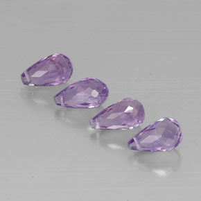  ct natürliche violetter Amethyst-Edelsteine, Briolette, VVS-VS
