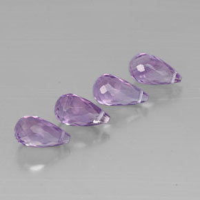  ct natürliche violetter Amethyst-Edelsteine, Briolette, VVS-VS