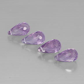  ct natürliche violetter Amethyst-Edelsteine, Briolette, VVS-VS