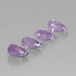  ct natürliche violetter Amethyst-Edelsteine, Briolette, VVS-VS