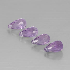  ct natürliche violetter Amethyst-Edelsteine, Briolette, VVS-VS