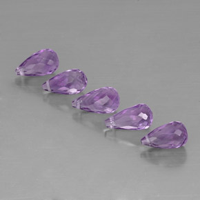  ct natürliche violetter Amethyst-Edelsteine, Briolette, VVS-VS